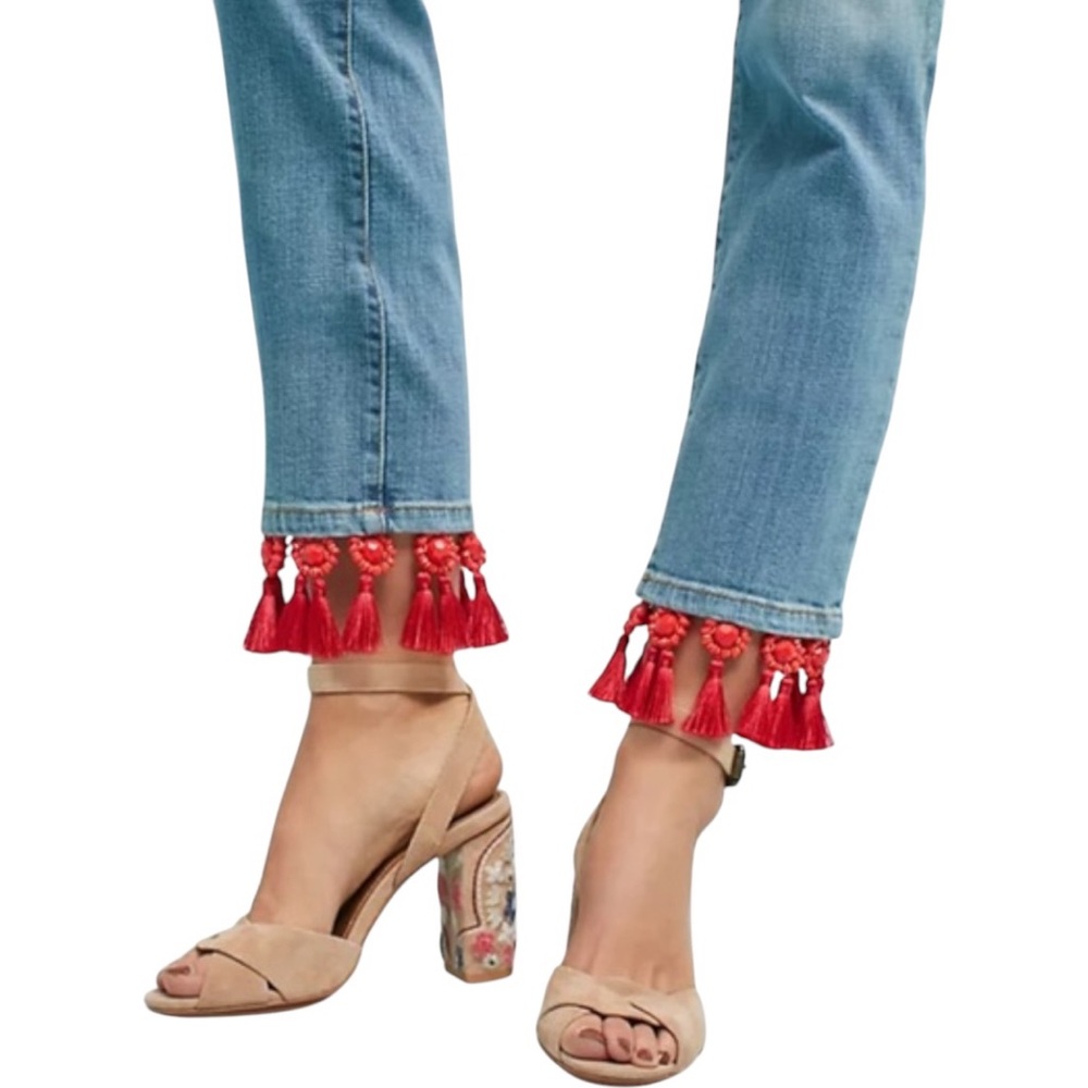 ANTHROPOLOGIE Pilcro and the Letterpress Boyfriend Cropped Jeans, Sizes 27 & 30. - Picture 3 of 16